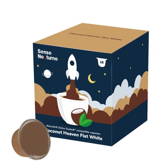 Dolce Gusto Senso Nocturno Coconut Heaven Flat White til Dolce Gusto. 16 kapsler