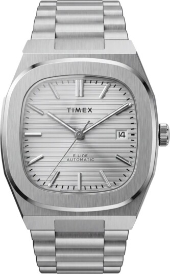 Timex Automatic E Line Stainless Steel 38mm Silver Dial
