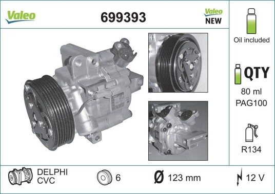 AC kompressor VALEO 699393 AC kompressor VALEO 699393
