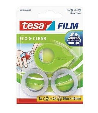 tesa Minidispenser ecoLogo + 2 rolls film eco&clear 10m x 19mm