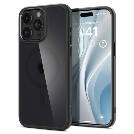 Spigen Ultra Hybrid MagSafe Deksel Frostsvart for iPhone 15 Pro