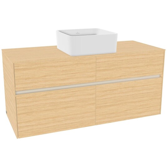 Villeroy & Boch Collaro Servantskap med 4 skuffer 120x50x54,8 cm u/lys Nordisk Eik Villeroy & Boch Collaro Servantskap med 4 skuffer 120x50x54,8 cm u/lys Nordisk Eik