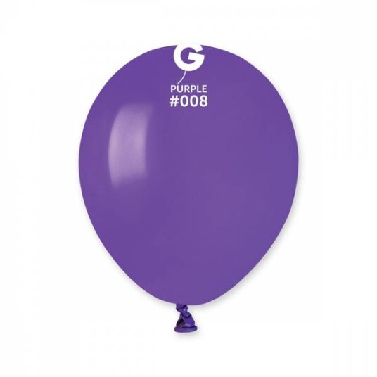 008 Gemar lateksballonger lilla / Purple 13cm 100stk