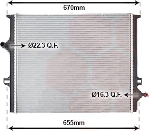 VAN WEZEL 06012734 Radiator, motorkjøling