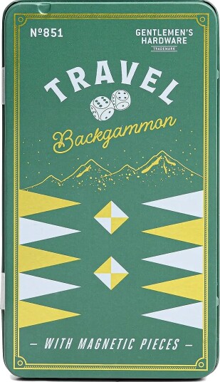 Gentlemen"s Hardware Rejse Spil Backgammon   Green   ONE SIZE