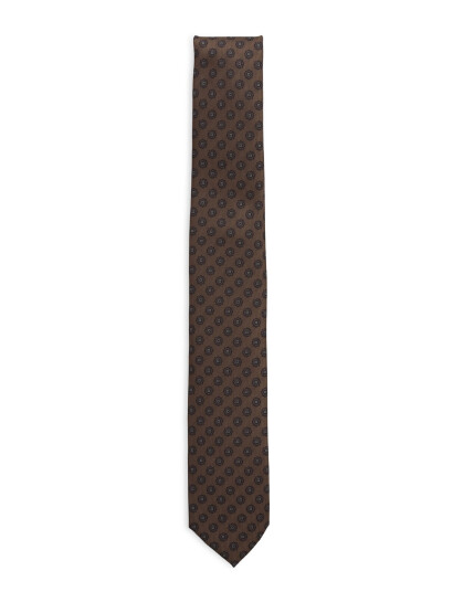 Lindbergh Black Tie With Pattern 7 Cm - Brown - ONE SIZE