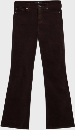 7 For All Mankind The Leggy Bootcut Velvet Chocolate   CHOCOLATE   26 x 33