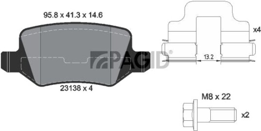 PAGID T5130N Bremseklosser