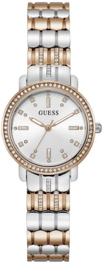 Guess Dameklokke GW0612L3 Hayley Sølvfarget/Rose gulltonet stål