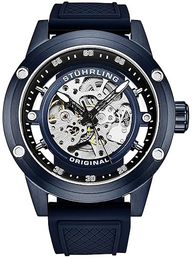 Stührling Original Herreklokke 4034.2 Grandiose Skjelettkuttet/Gummi