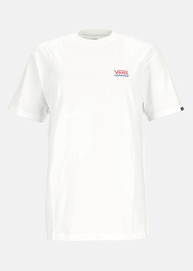 Vans Left Chest Logo Ii Ss White/Racing Red M T-Shirts