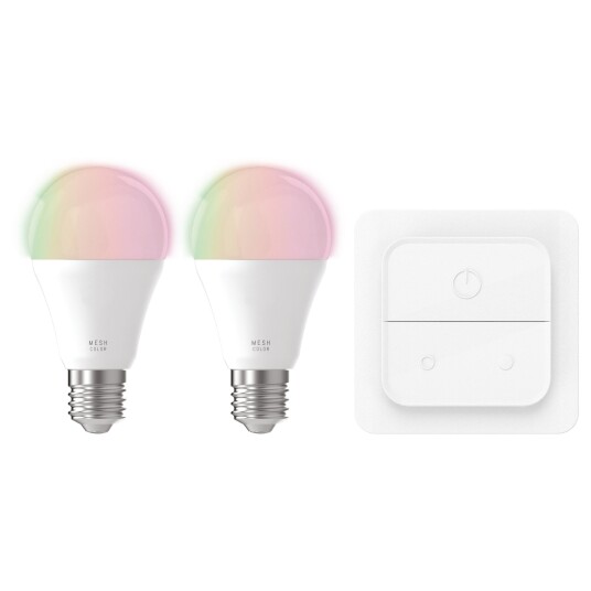 Eglo E27 Led-Z Sæt A60 Rgb/Cct 2X9w Opal+Afbr. Eglo E27 Led-Z Sæt A60 Rgb/Cct 2X9w Opal+Afbr.