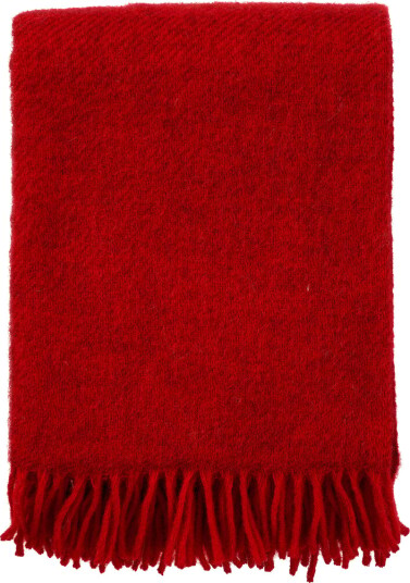 Klippan Yllefabrik Gotland ullpledd 130x200 cm Rød Klippan Yllefabrik Gotland ullpledd 130x200 cm Rød
