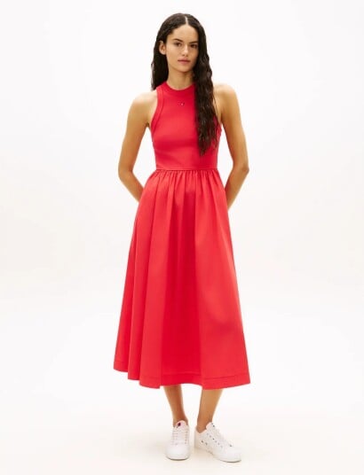 Tommy Jeans Tjw Rib Poplin Tank Dress Ext Red XL Tommy Jeans Tjw Rib Poplin Tank Dress Ext Red XL
