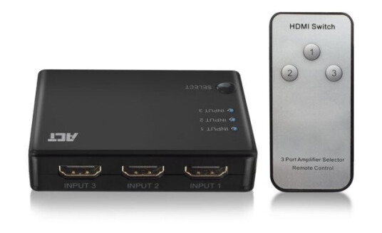 Act Ac7845 - Hdmi - Sort - 60 Hz - 1920 X 1080 (Hd 1080), 3840 X 2160 - 1080P, 2160P - 3840 X 2160 Piksler (Ac7845)