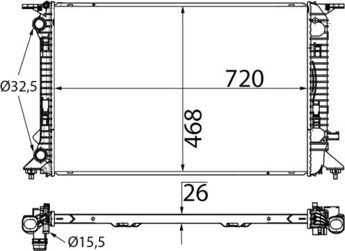 MAHLE CR 905 000S Radiator, motorkjøling