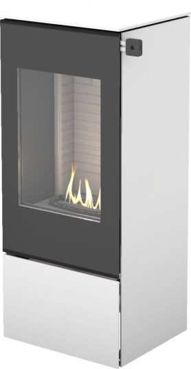 Nexo 100 hvit frittstående biopeis med glassdør Nexo 100 hvit frittstående biopeis med glassdør