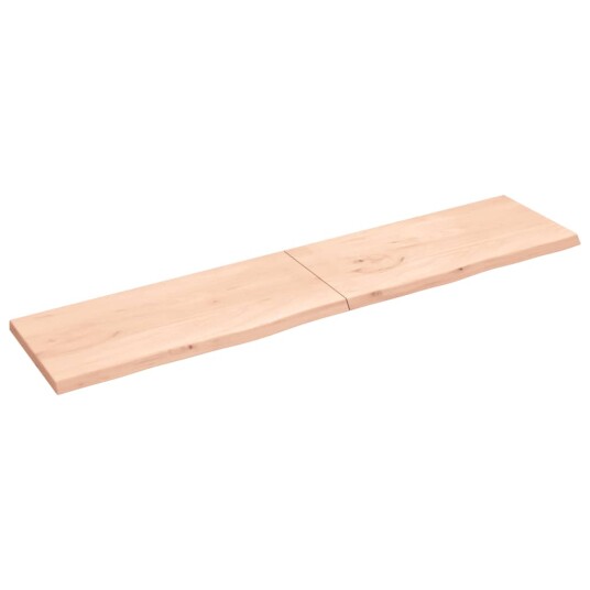 vidaXL Vegghylle 220x50x4 cm ubehandlet heltre eik