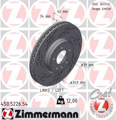 Bremseskive ZIMMERMANN 450.5226.54