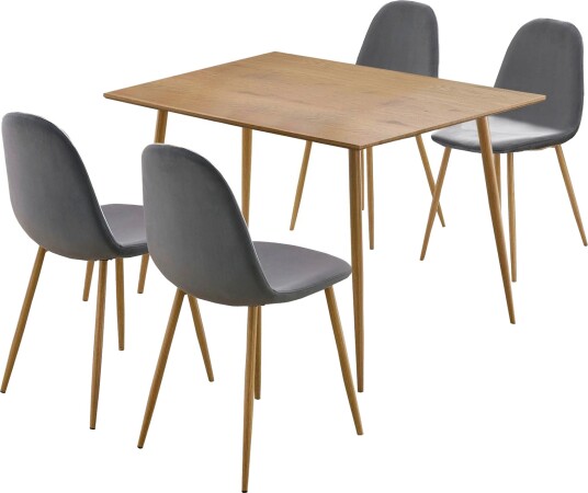 Oktoos Spisegruppe 120 cm - Antrasitt/Natur