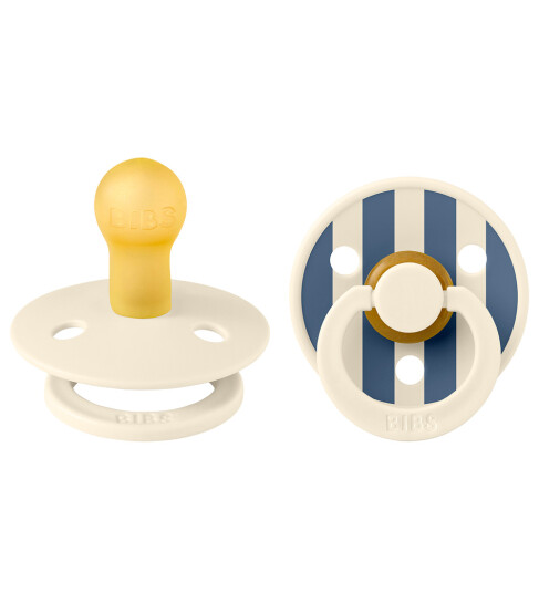 BIBS Pacifier Colour Latex Studio Collection Pin Ivory Steel Blue