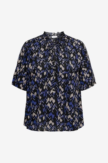 Only Carmakoma - Bluse carYaya Life 2/4 V-neck Top - Blå