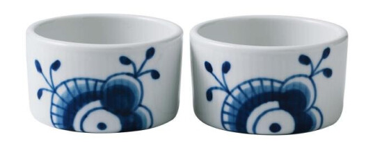 Royal Copenhagen Blå Mega Riflet souffle 8,5 cm 2 stk Royal Copenhagen Blå Mega Riflet souffle 8,5 cm 2 stk