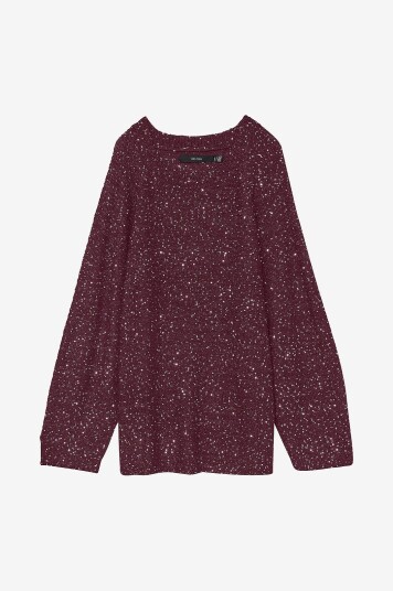 Vero Moda Genser vmLeilani New LS O neck Rød