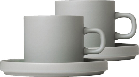 Blomus Pilar kaffekopp med fat 2-stk. Mirage grey 1704744-02-0 1704744-03-0 Blomus Pilar kaffekopp med fat 2-stk. Mirage grey 1704744-02-0 1704744-03-0