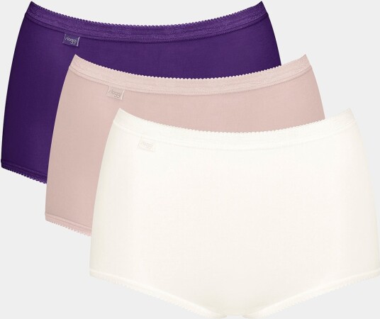 Sloggi Truser 3P Basic Plus Maxi Colored Rosa/Lilla bomull 50 Dame