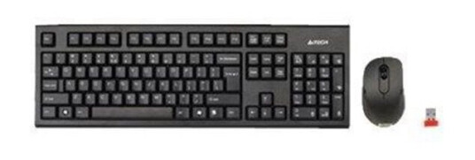 A4Tech V-Track 7100N PADLESS Wireless Desktop - Tastatur & Mussett - Svart
