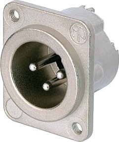Neutrik XLR-Kontakt NC3MD-LX-M3 Aluminium Neutrik XLR-Kontakt NC3MD-LX-M3 Aluminium