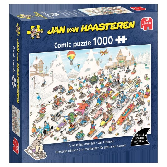 Jan Van Haasteren It's All Going Downhill 1000 Gulv Jan Van Haasteren It's All Going Downhill 1000 Gulv