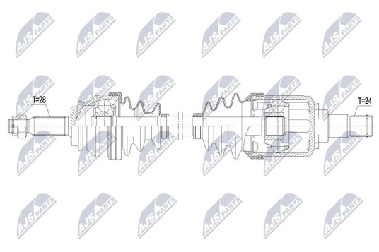 Nty Drivaksel NTY NPW CH 180 Nty Drivaksel NTY NPW CH 180