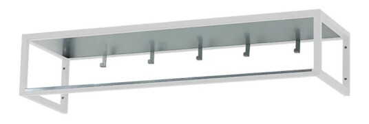 Scherlin Garderobehylle 11 hvitlakkert, sinkbelegg