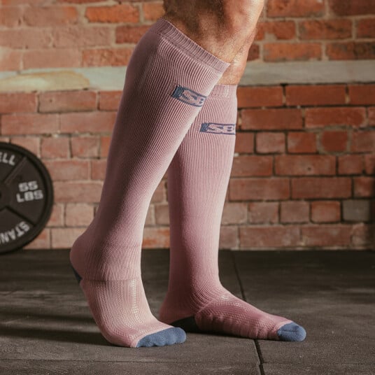 Sbd Apparel Serenity Deadlift Socks Ash Rose/Midnight Teal Small