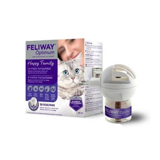 Feliway ® Optimum Anti-Stress Diffusor Startpakke (Dispenser + Flaske 48 ml) Feliway ® Optimum Anti-Stress Diffusor Startpakke (Dispenser + Flaske 48 ml)