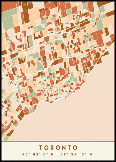 Black Maps Earth Tones 89 Plakat Plakat / 50x70cm
