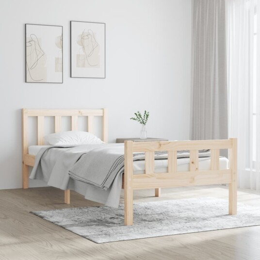 vidaXL Sengeramme heltre 90x190 cm 3FT Single 8720287065838
