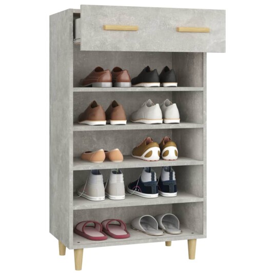 vidaXL Skoskap betonggr? 60x35x105 cm konstruert tre vidaXL Skoskap betonggr? 60x35x105 cm konstruert tre