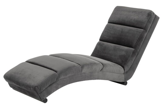 BRIXX LIVING Flexy Sjeselong m. mørkegrå fløyel - Svarte ben Unoliving BRIXX LIVING Flexy Sjeselong m. mørkegrå fløyel - Svarte ben Unoliving