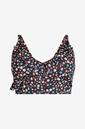 Zizzi   Bikini BH sKatrin Swim Top Aop   Brun