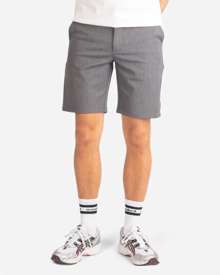 Woodbird Steffen Twill Shorts - Light Grey