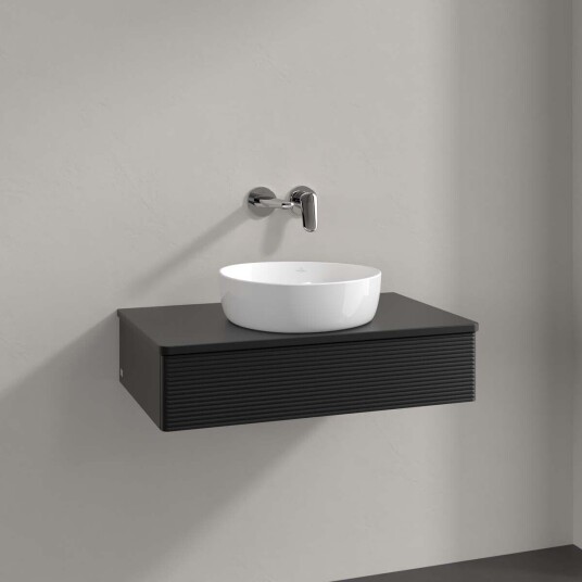 Villeroy & Boch Antao Servantskap med 1 skuff 80x50x19 cm u/lys Sort Matt