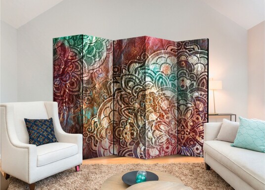 Romdeler Mandala: Copper Garden II 222x517 cm - Artgeist sp. z o. o.