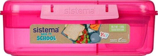 Sistema Bento Matboks med Beholder (1,65 liter) Rosa