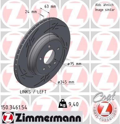 Bremseskive ZIMMERMANN 150.3461.54