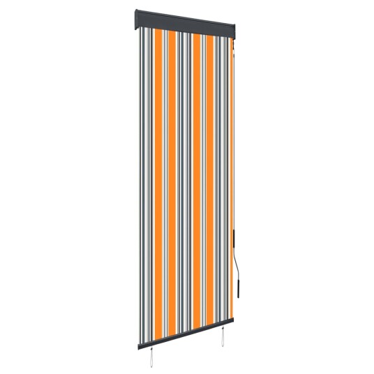 vidaXL Utendørs rullegardin 60x250 cm gul og blå