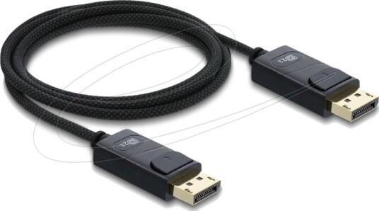Delock Displayport Kabel Displayport Hann Til Displayport Hann 1 M 8 K 120 Hz 7680 X 4320 Støtte 4K240hz 3840 X 2160 Support Dsc 4K144hz 3840 X 2160 Support Dsc Up To 80 Gbps Data Transfer Rate 16K60hz 15360X8460 Support