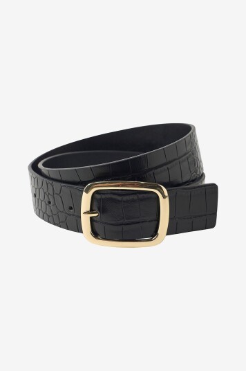 Ellos Collection Belte i skinnimitasjon Svart